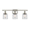 Bell Bath Vanity Light shown in the Polished Nickel finish with a Clear shade