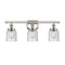 Bell Bath Vanity Light shown in the Polished Nickel finish with a Seedy shade