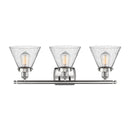 Innovations Lighting Large Cone 3 Light Bath Vanity Light Part Of The Ballston Collection 916-3W-SN-G44-LED