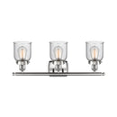 Innovations Lighting Small Bell 3 Light Bath Vanity Light Part Of The Ballston Collection 916-3W-SN-G54-LED