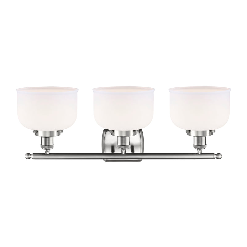 Innovations Lighting Large Bell 3 Light Bath Vanity Light Part Of The Ballston Collection 916-3W-SN-G71-LED