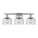 Bell Bath Vanity Light shown in the Brushed Satin Nickel finish with a Seedy shade