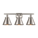 Appalachian Bath Vanity Light shown in the Brushed Satin Nickel finish with a Brushed Satin Nickel shade