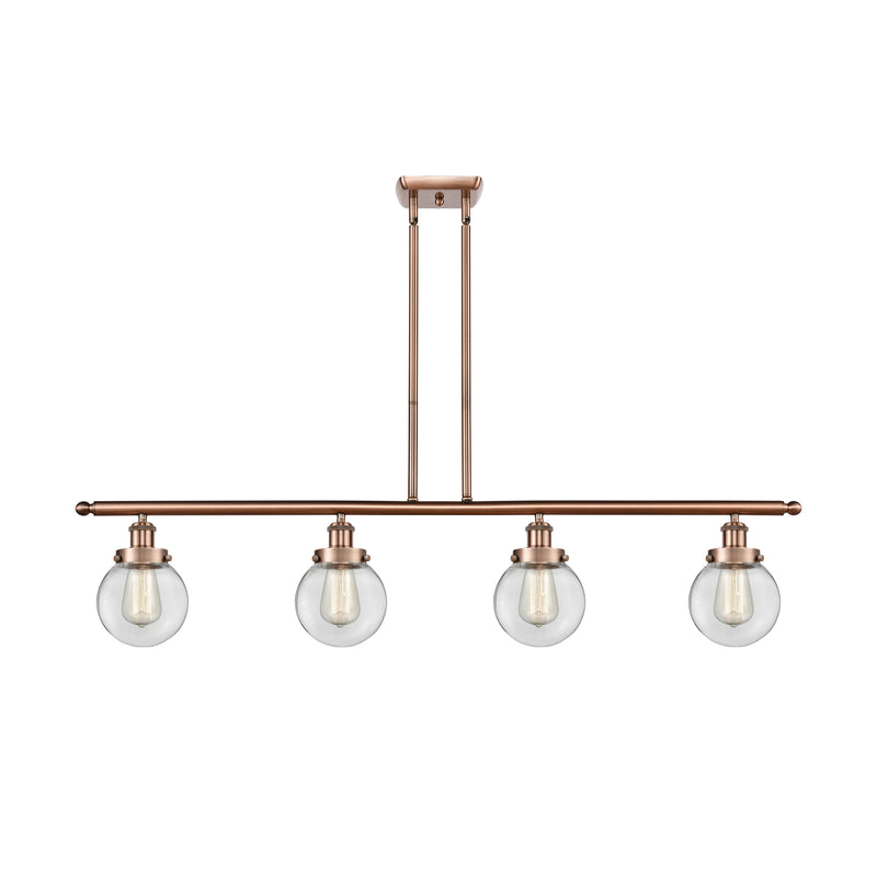 Beacon Island Light shown in the Antique Copper finish with a Clear shade