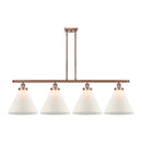 Cone Island Light shown in the Antique Copper finish with a Matte White shade