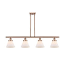 Cone Island Light shown in the Antique Copper finish with a Matte White shade