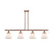 Cone Island Light shown in the Antique Copper finish with a Matte White shade