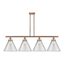 Cone Island Light shown in the Antique Copper finish with a Clear shade