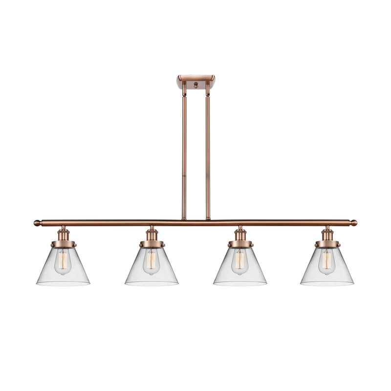 Cone Island Light shown in the Antique Copper finish with a Clear shade