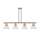 Cone Island Light shown in the Antique Copper finish with a Seedy shade