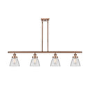 Cone Island Light shown in the Antique Copper finish with a Clear shade