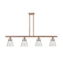 Cone Island Light shown in the Antique Copper finish with a Seedy shade