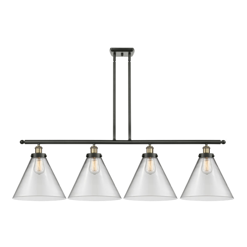 Cone Island Light shown in the Black Antique Brass finish with a Clear shade
