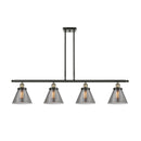 Cone Island Light shown in the Black Antique Brass finish with a Plated Smoke shade