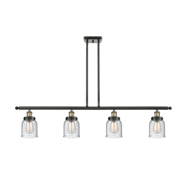 Bell Island Light shown in the Black Antique Brass finish with a Seedy shade