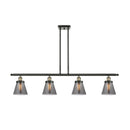 Cone Island Light shown in the Black Antique Brass finish with a Plated Smoke shade