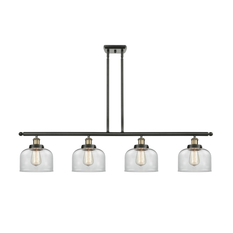 Bell Island Light shown in the Black Antique Brass finish with a Clear shade