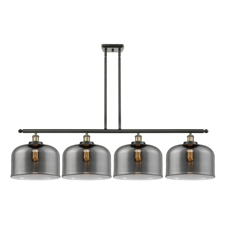 Bell Island Light shown in the Black Antique Brass finish with a Plated Smoke shade