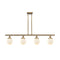 Beacon Island Light shown in the Brushed Brass finish with a Matte White shade