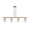 Beacon Island Light shown in the Brushed Brass finish with a Clear shade