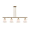 Cone Island Light shown in the Brushed Brass finish with a Matte White shade