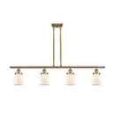 Bell Island Light shown in the Brushed Brass finish with a Matte White shade