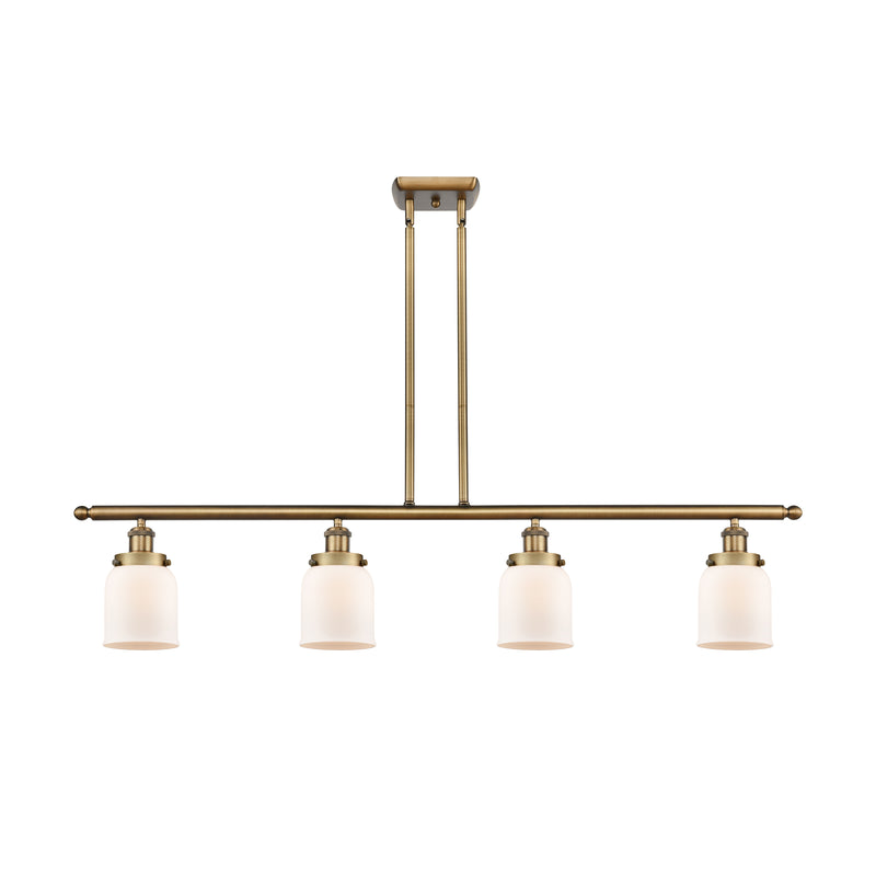 Bell Island Light shown in the Brushed Brass finish with a Matte White shade