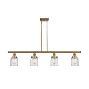 Bell Island Light shown in the Brushed Brass finish with a Clear shade