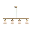 Cone Island Light shown in the Brushed Brass finish with a Matte White shade