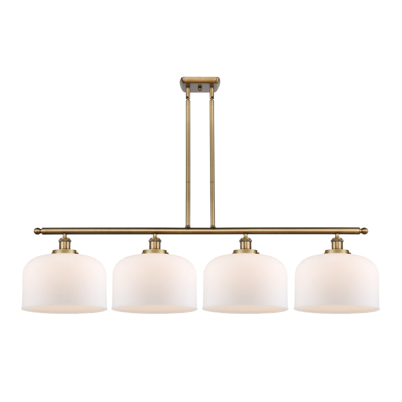 Bell Island Light shown in the Brushed Brass finish with a Matte White shade