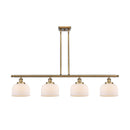 Bell Island Light shown in the Brushed Brass finish with a Matte White shade