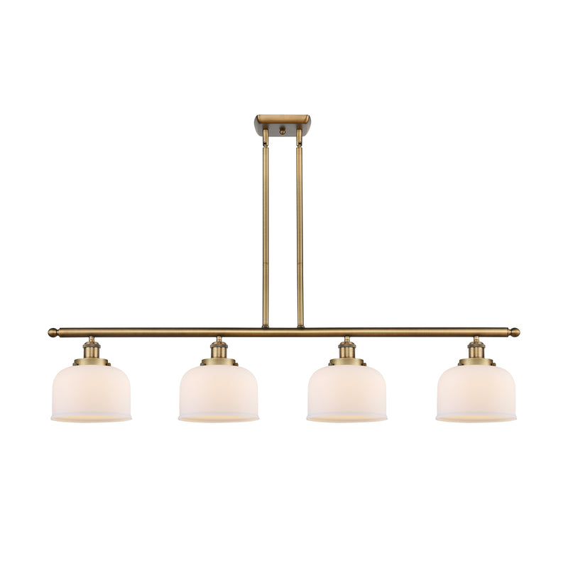 Bell Island Light shown in the Brushed Brass finish with a Matte White shade