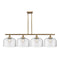 Bell Island Light shown in the Brushed Brass finish with a Clear shade