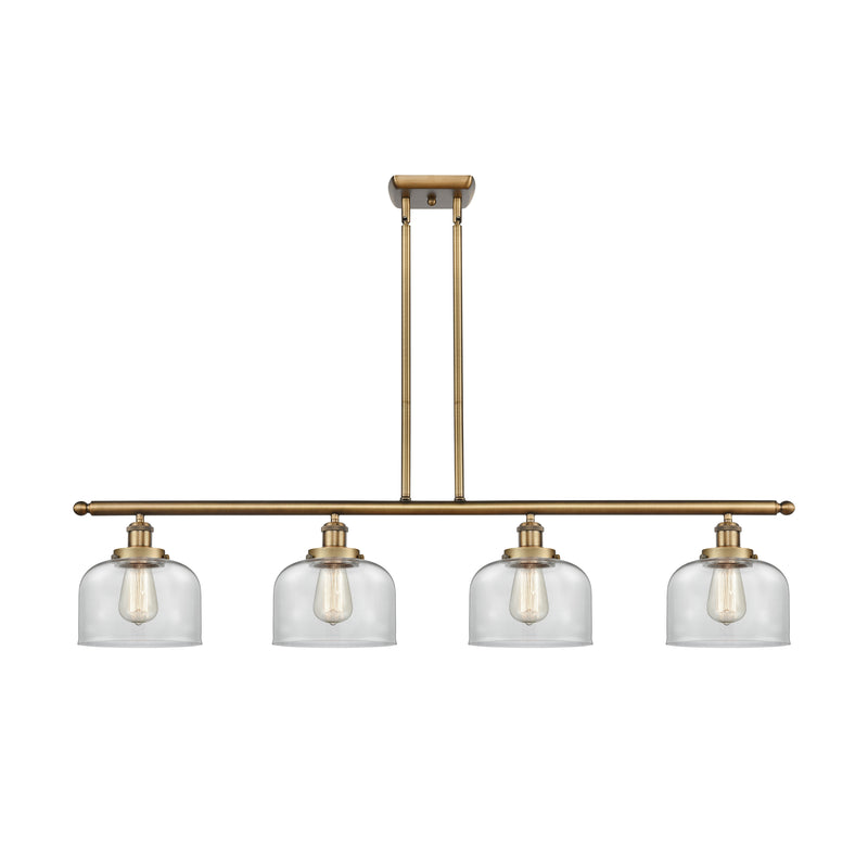 Bell Island Light shown in the Brushed Brass finish with a Clear shade