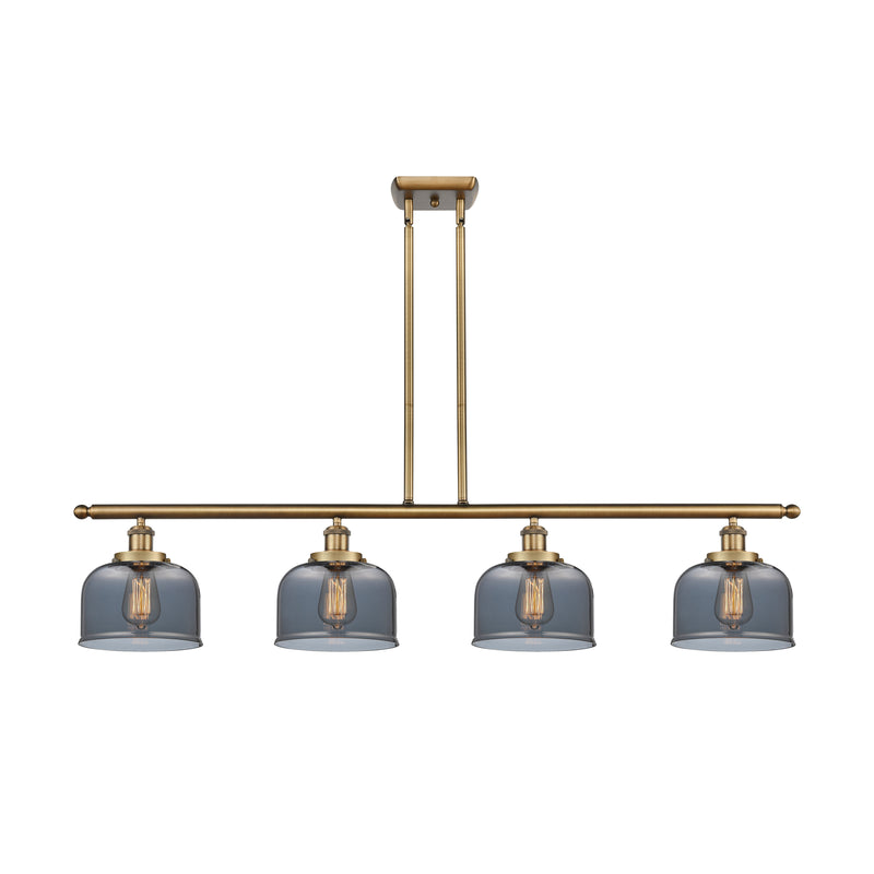 Bell Island Light shown in the Brushed Brass finish with a Plated Smoke shade