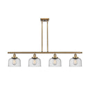 Bell Island Light shown in the Brushed Brass finish with a Seedy shade