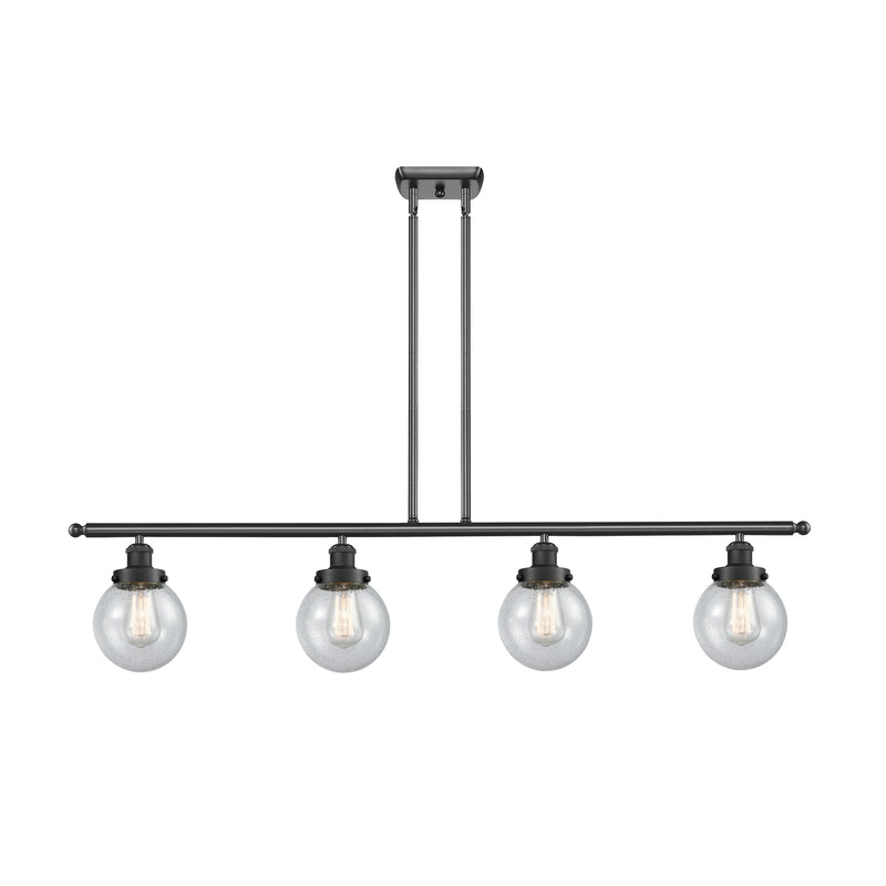 Beacon Island Light shown in the Matte Black finish with a Seedy shade