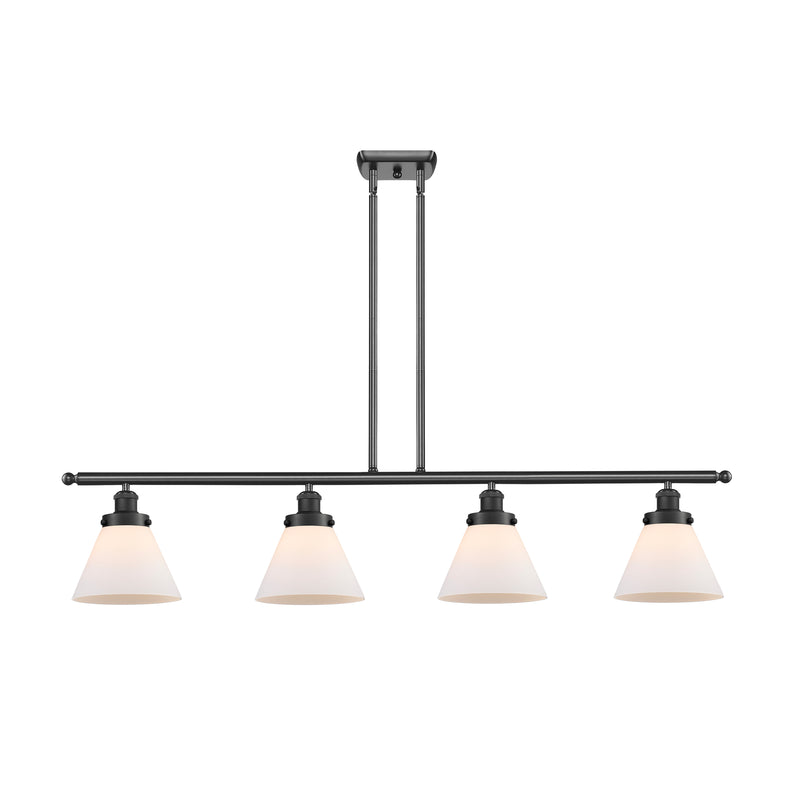 Cone Island Light shown in the Matte Black finish with a Matte White shade