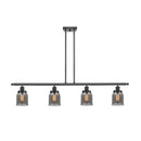 Bell Island Light shown in the Matte Black finish with a Plated Smoke shade