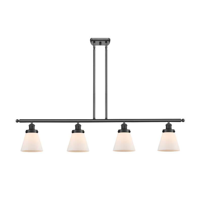 Cone Island Light shown in the Matte Black finish with a Matte White shade