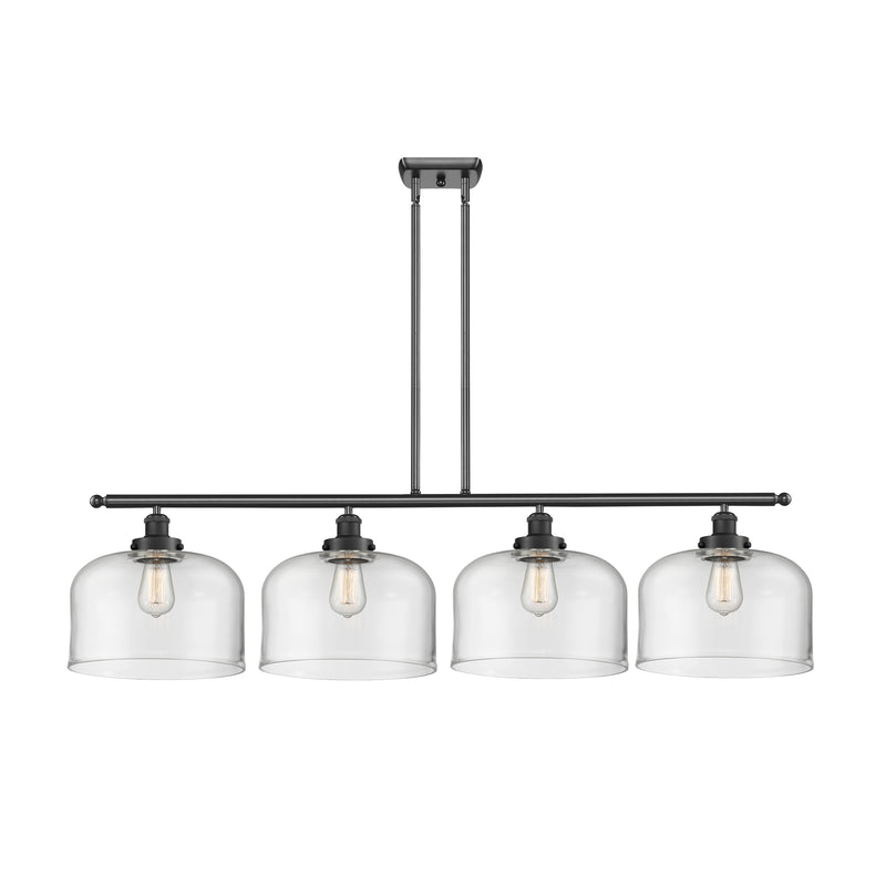 Bell Island Light shown in the Matte Black finish with a Clear shade