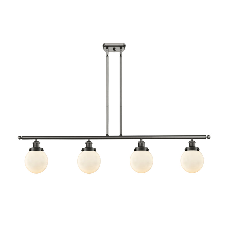 Beacon Island Light shown in the Oil Rubbed Bronze finish with a Matte White shade