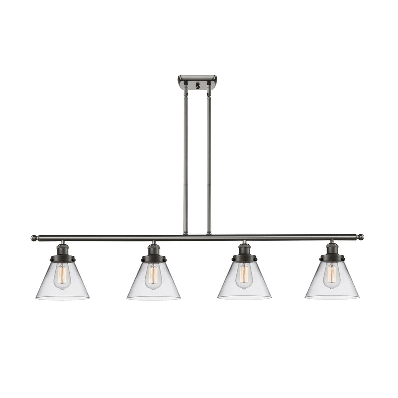 Cone Island Light shown in the Oil Rubbed Bronze finish with a Clear shade