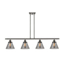 Cone Island Light shown in the Oil Rubbed Bronze finish with a Plated Smoke shade