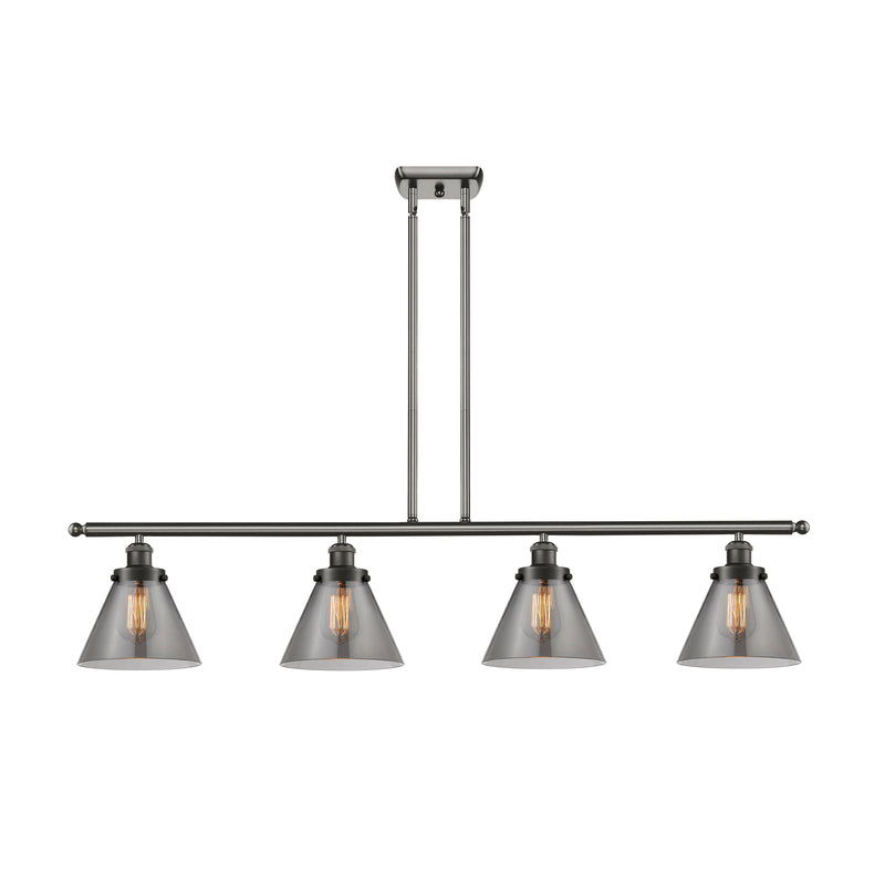 Cone Island Light shown in the Oil Rubbed Bronze finish with a Plated Smoke shade