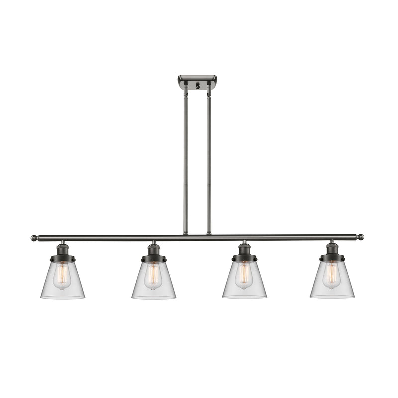 Cone Island Light shown in the Oil Rubbed Bronze finish with a Clear shade