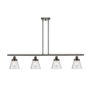 Cone Island Light shown in the Oil Rubbed Bronze finish with a Seedy shade