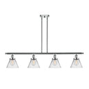 Cone Island Light shown in the Polished Chrome finish with a Clear shade