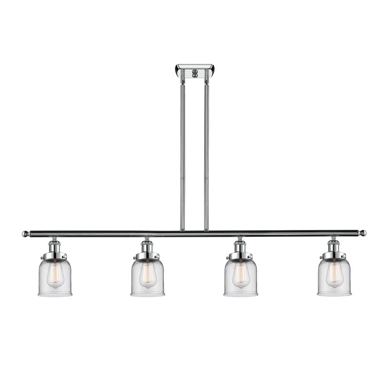 Bell Island Light shown in the Polished Chrome finish with a Clear shade