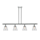 Cone Island Light shown in the Polished Chrome finish with a Clear shade